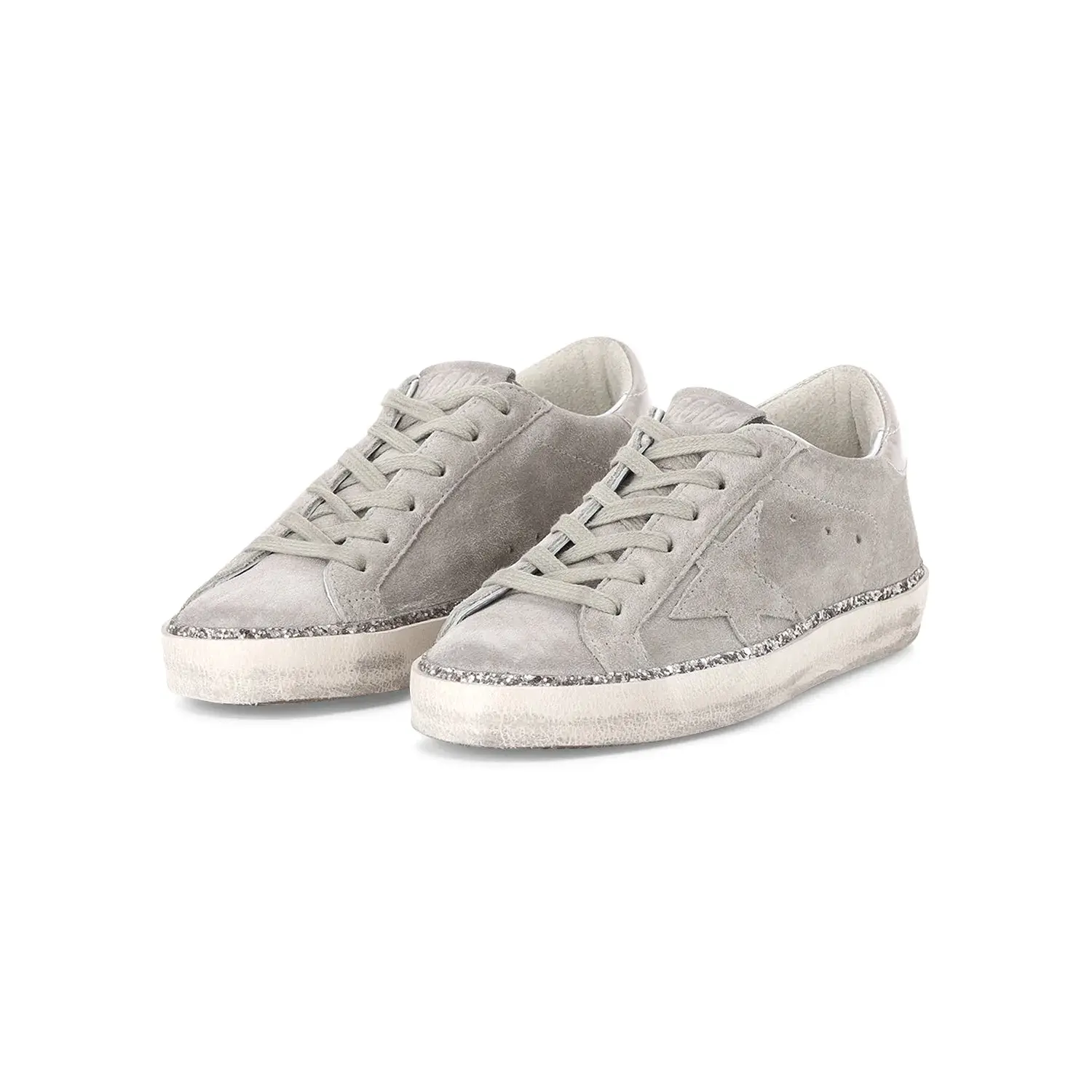 Graue Wildleder Superstar Low-Top Sneaker