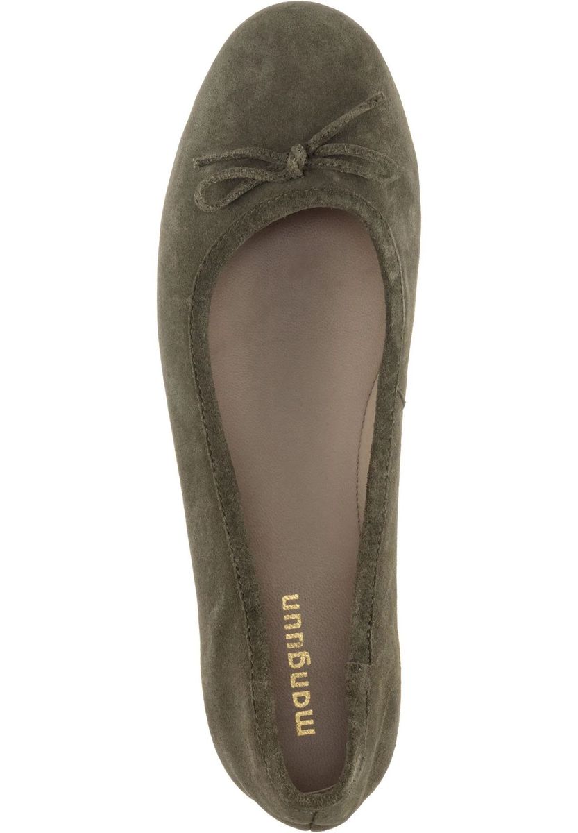 Ballerinas aus Wildleder mit Schleife