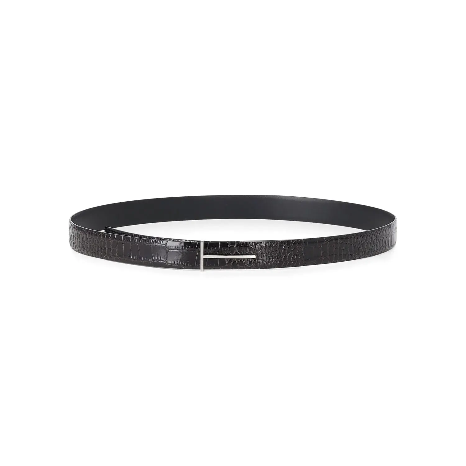 Eleganter Gürtel aus Krokogeprägtem Leder