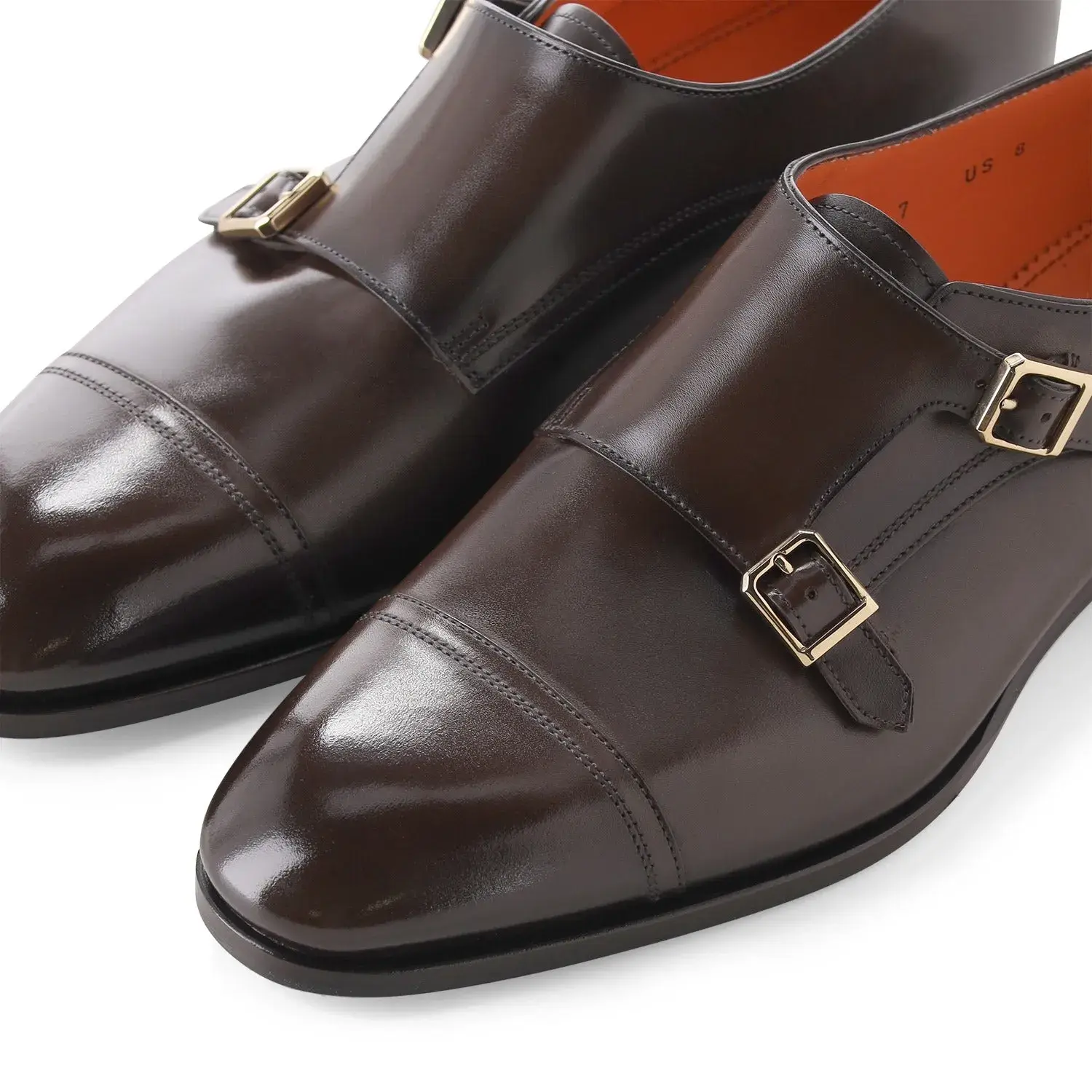 Klassische Doppel Monk Strap Schuhe aus Leder