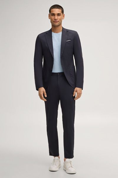 Joop! Dallas Marineblau Modern Fit Zwei-Knopf Notch Revers Sakko