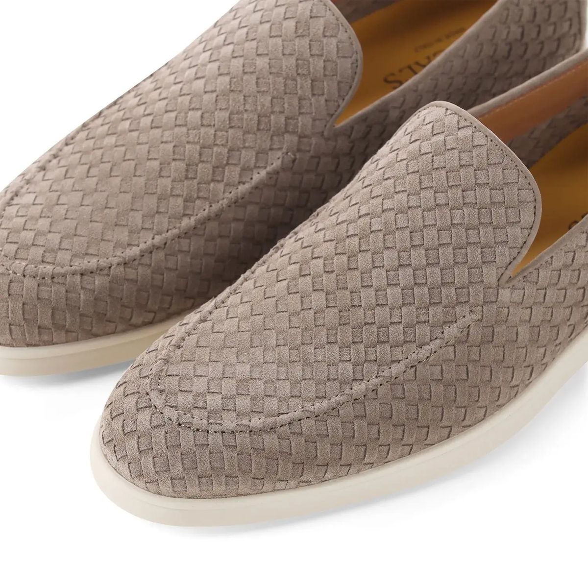 Gewebte Suede Leder Slipper Loafer