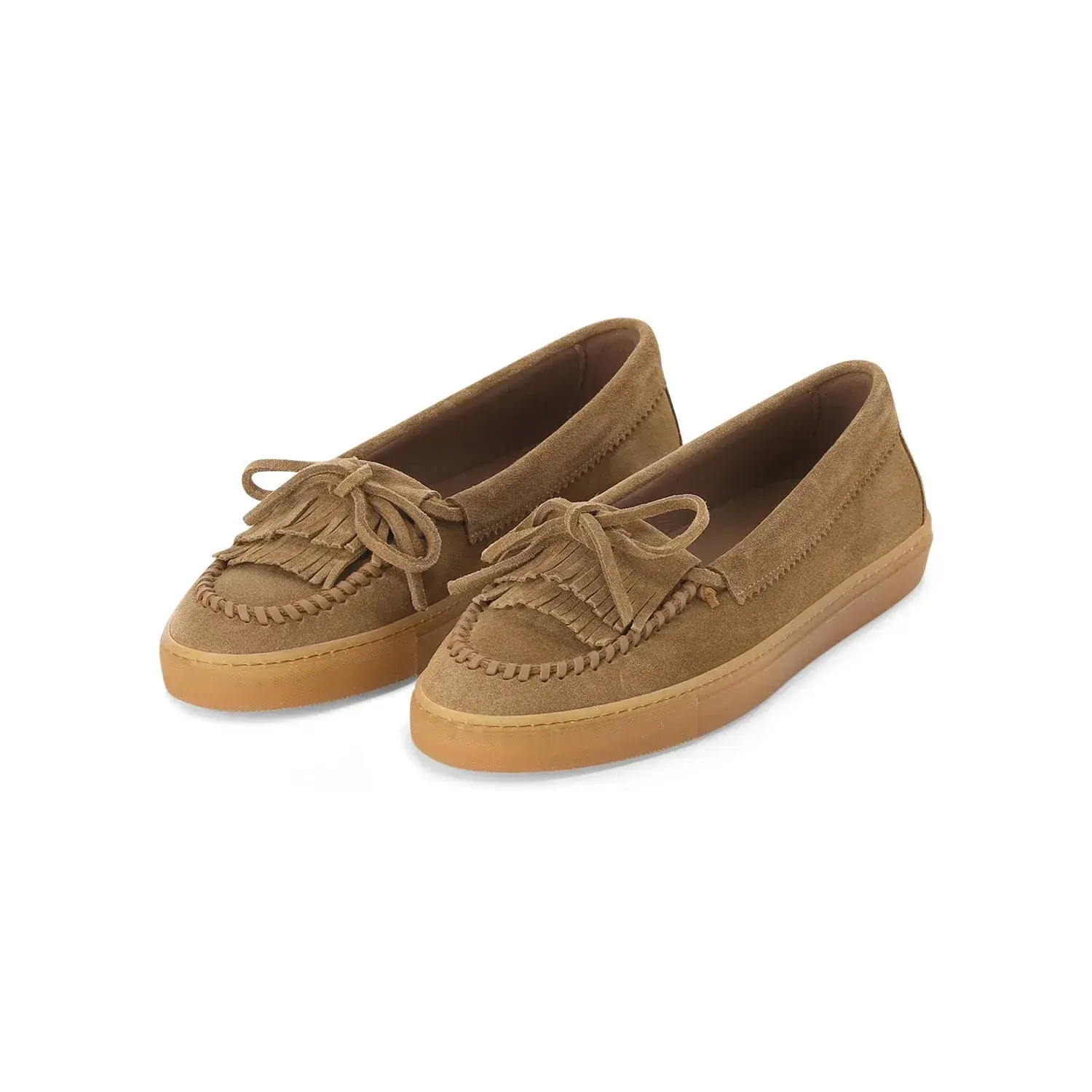 Wildleder Mokassin Slipper mit Quasten
