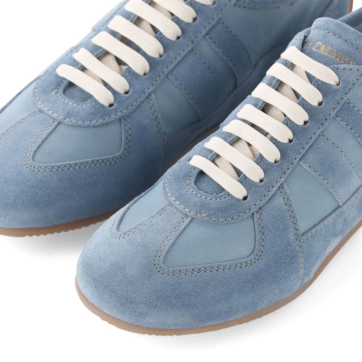 Blaue Wildleder Low-Top Sneakers