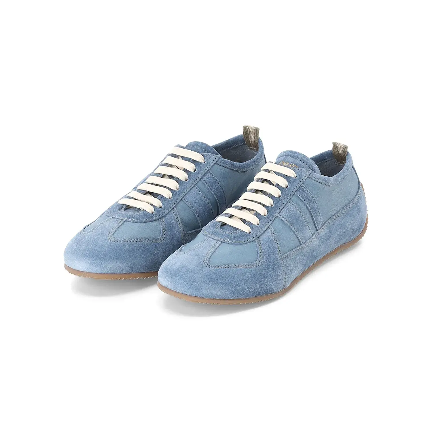 Blaue Wildleder Low-Top Sneakers