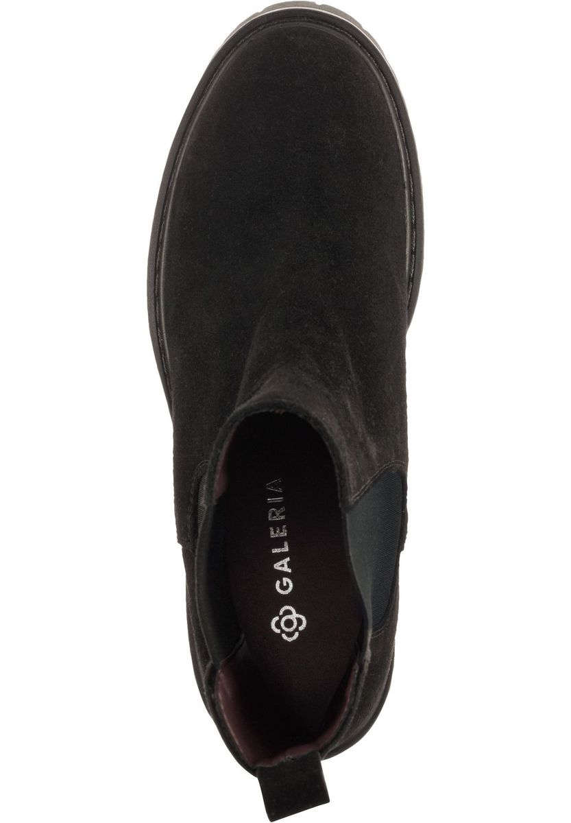Schwarze Chelsea-Stiefelette mit Absatz