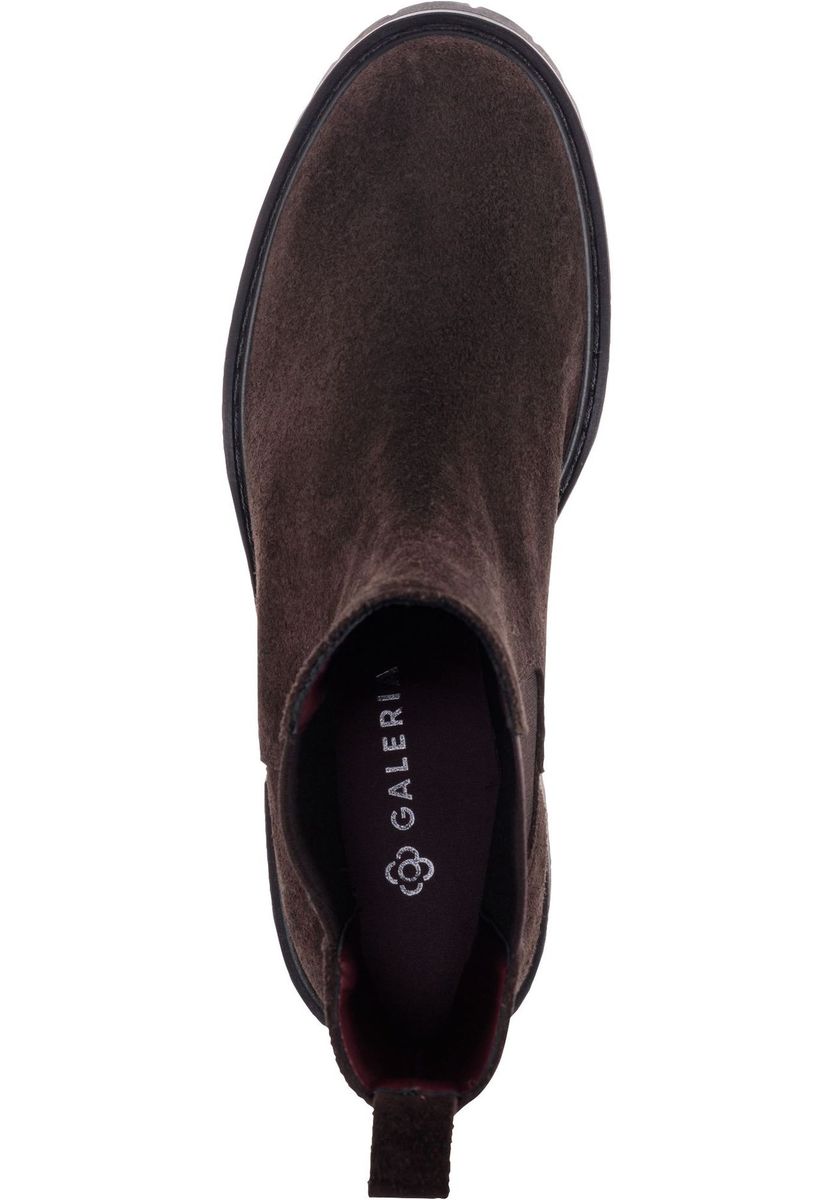 Braune Chelsea Stiefeletten mit Absatz