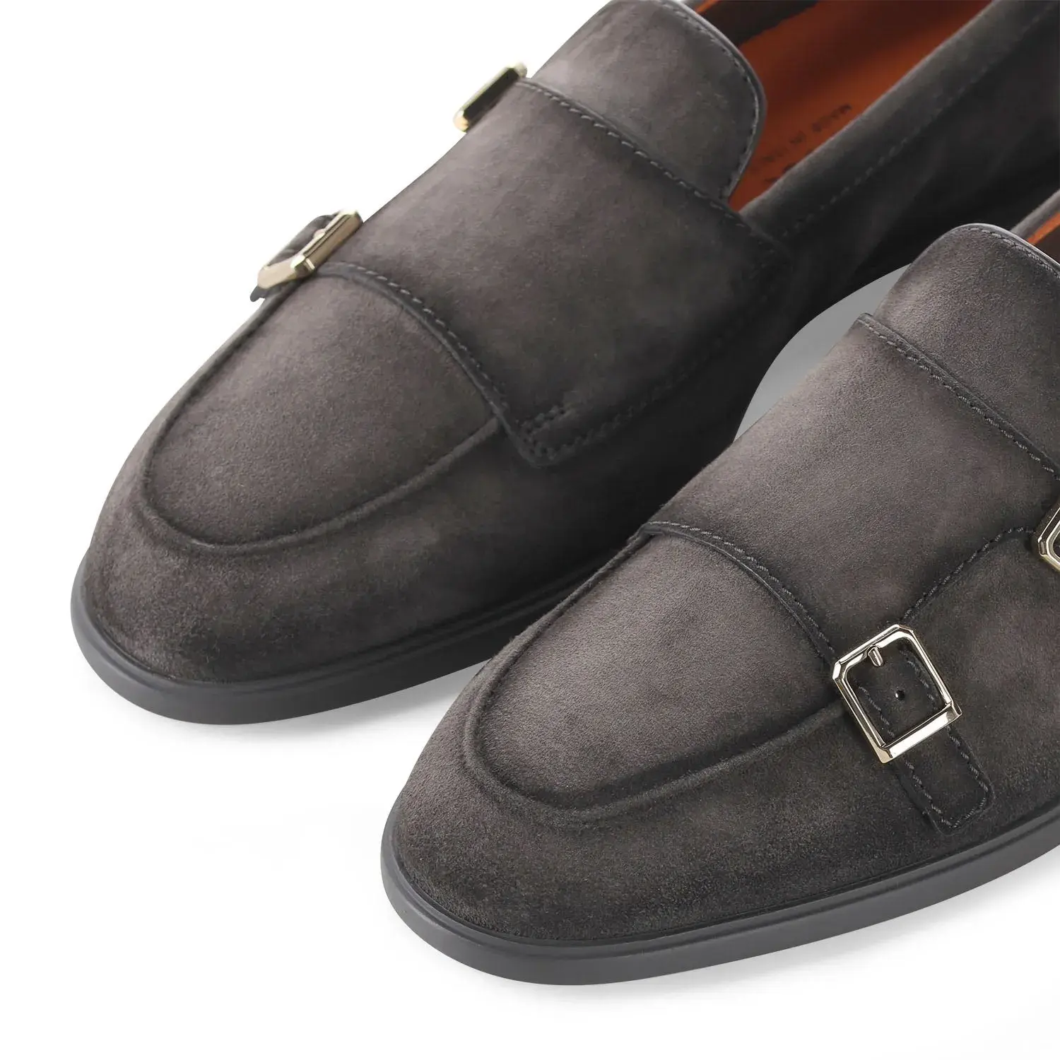 Wildleder Doppel-Monkstrap Loafer