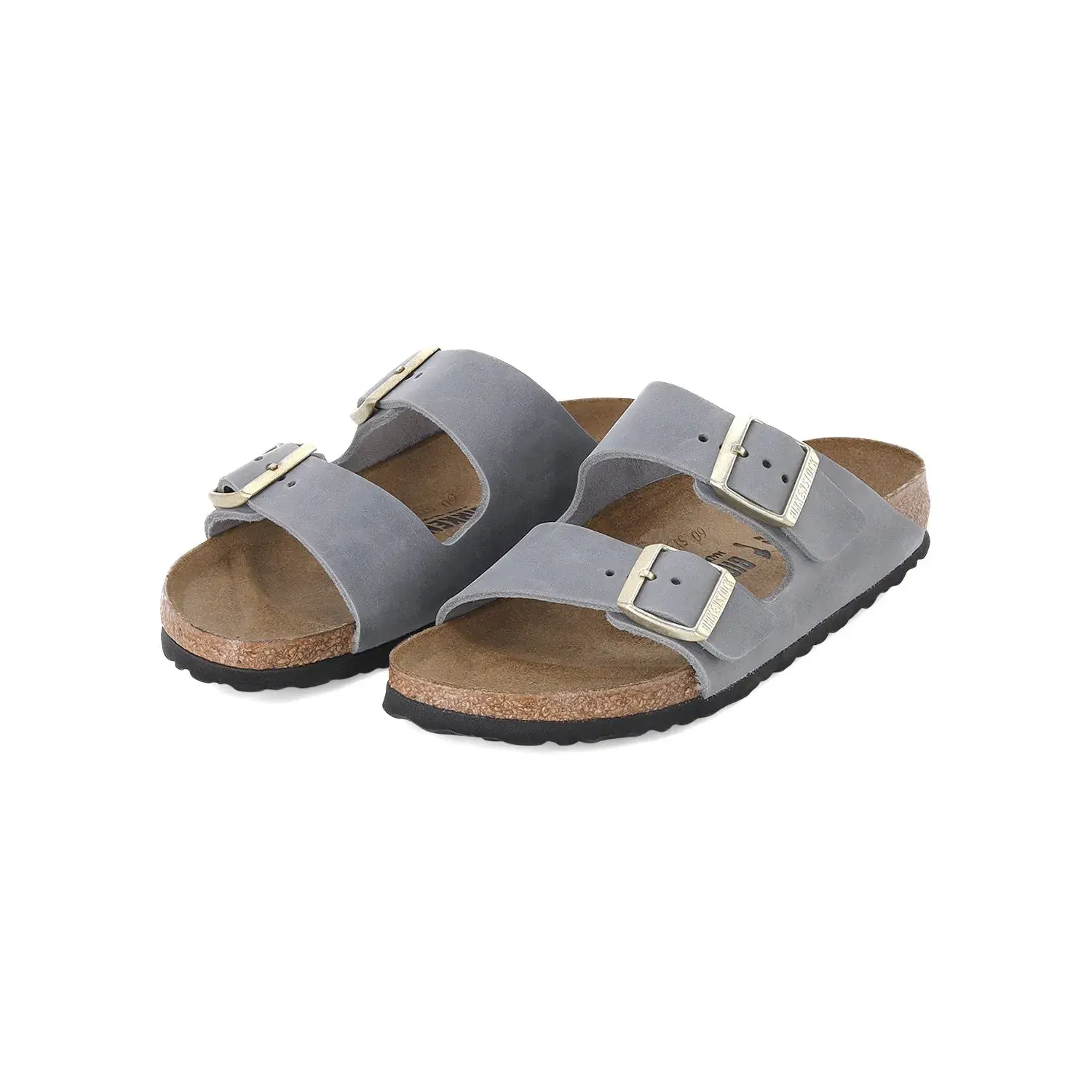 Graue Arizona Sandale aus Leder