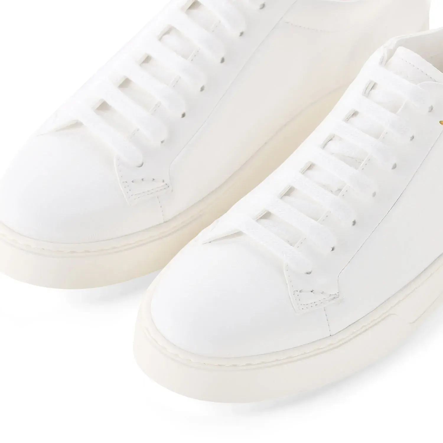 Weiße Damen Leder Low-Top Sneaker