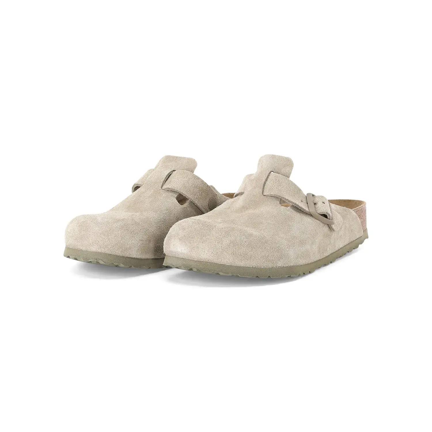 Clog aus Wildleder mit verstellbarem Riemen