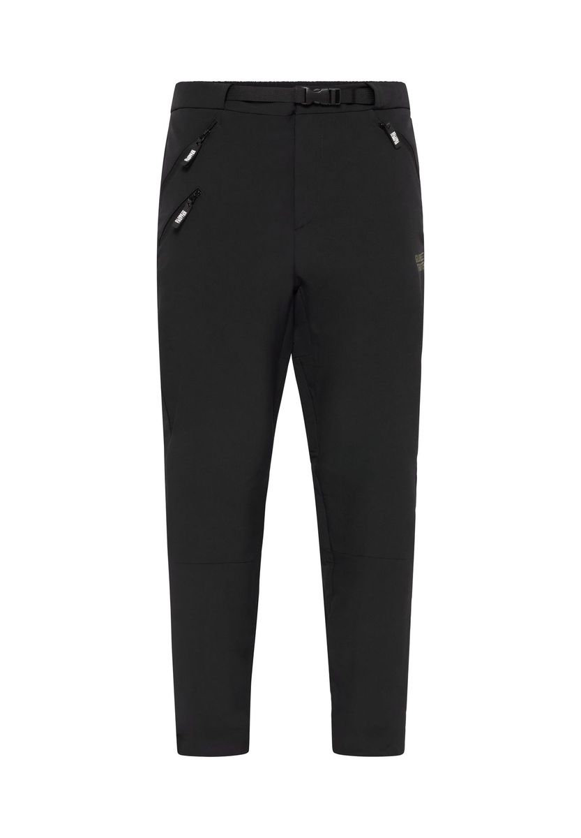 Vielseitige schwarze Softshell-Outdoorhose