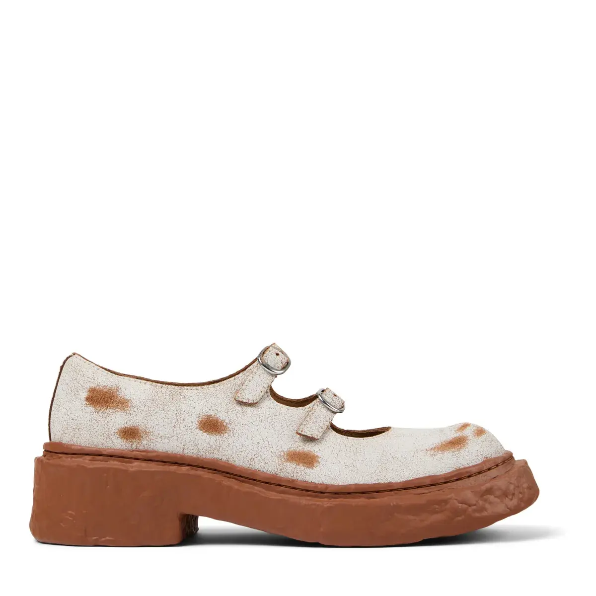 Mary Jane Schuhe mit Doppelriemen und Plateau