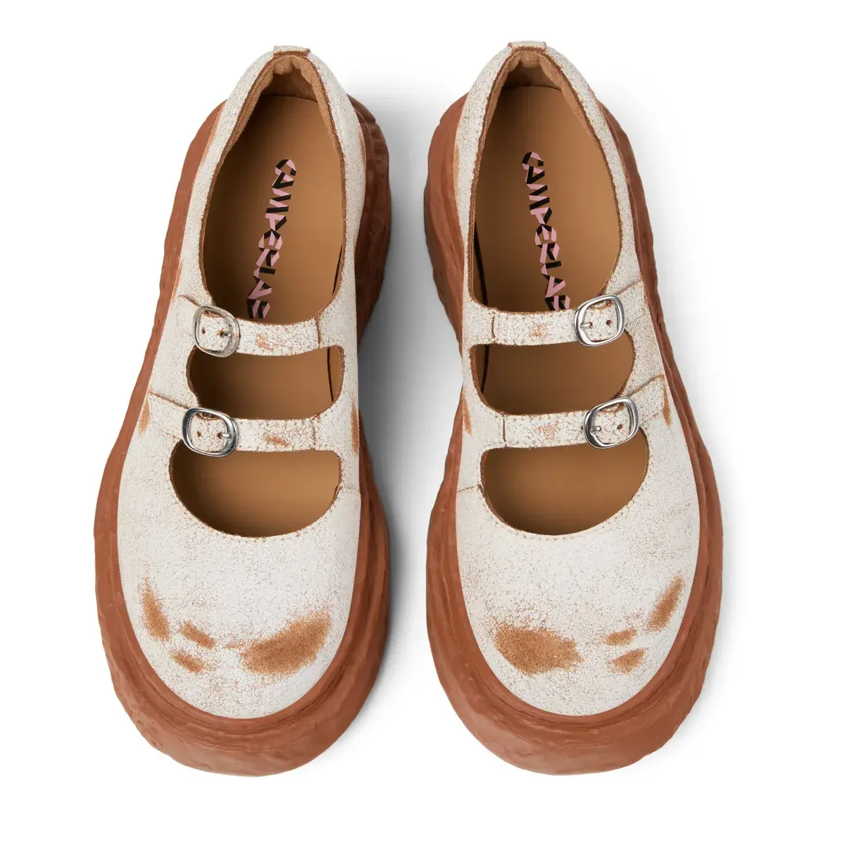 Mary Jane Schuhe mit Doppelriemen und Plateau