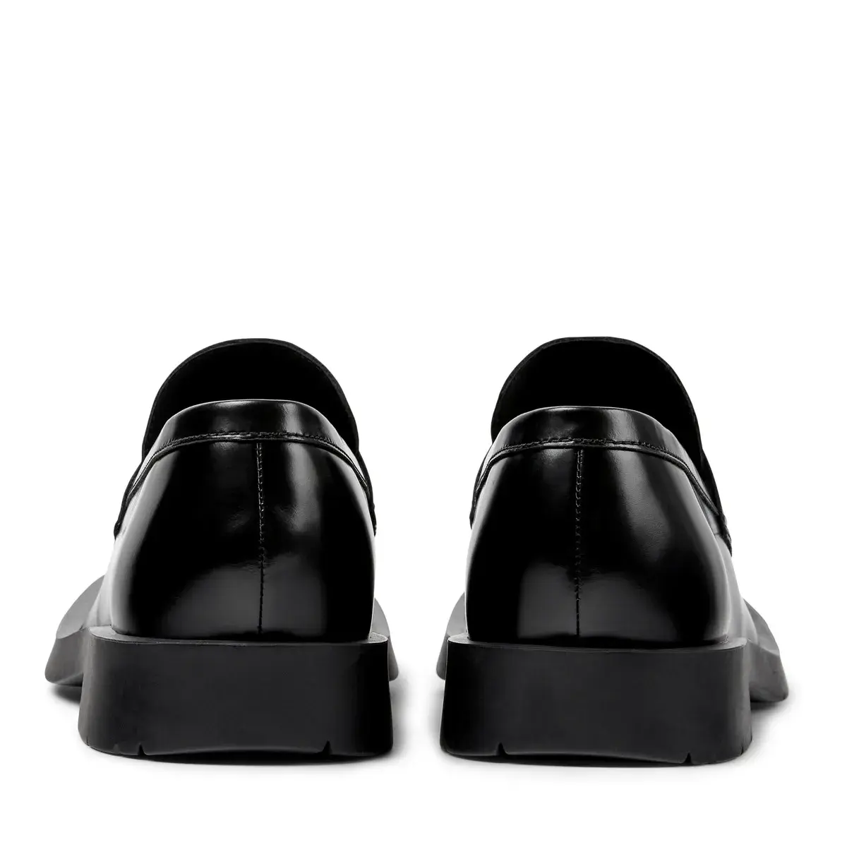 Schwarze Penny Loafer aus Leder