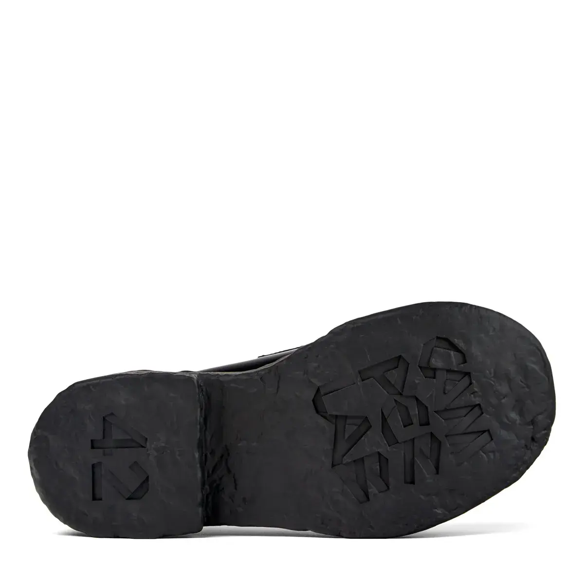 Schwarze Leder-Loafer mit klobiger Sohle