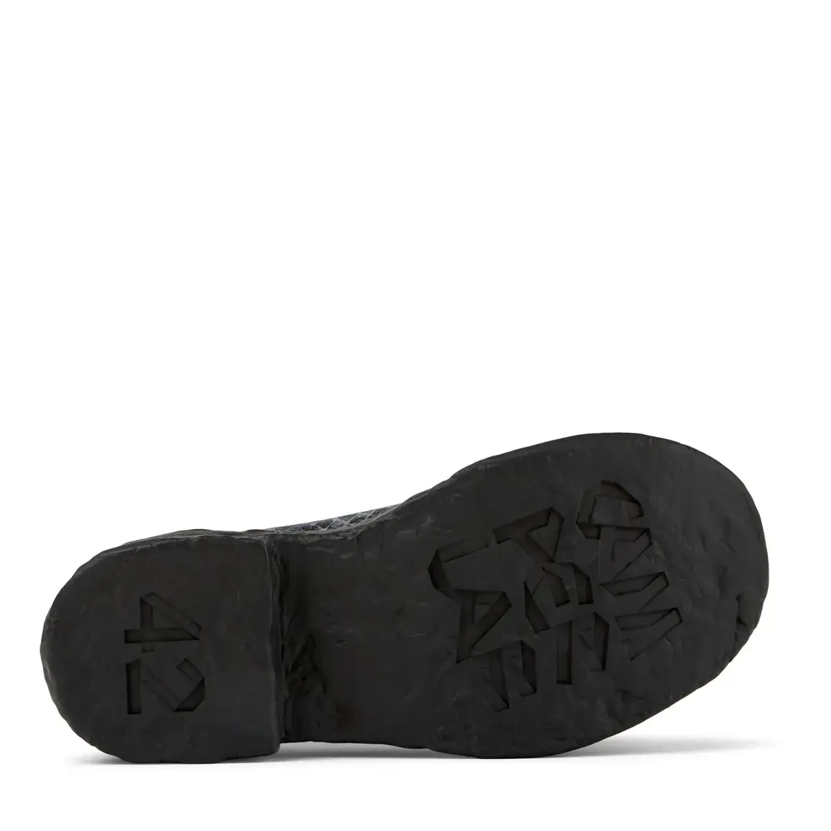 Schwarze Lederslipper mit Schlangenlederprägung