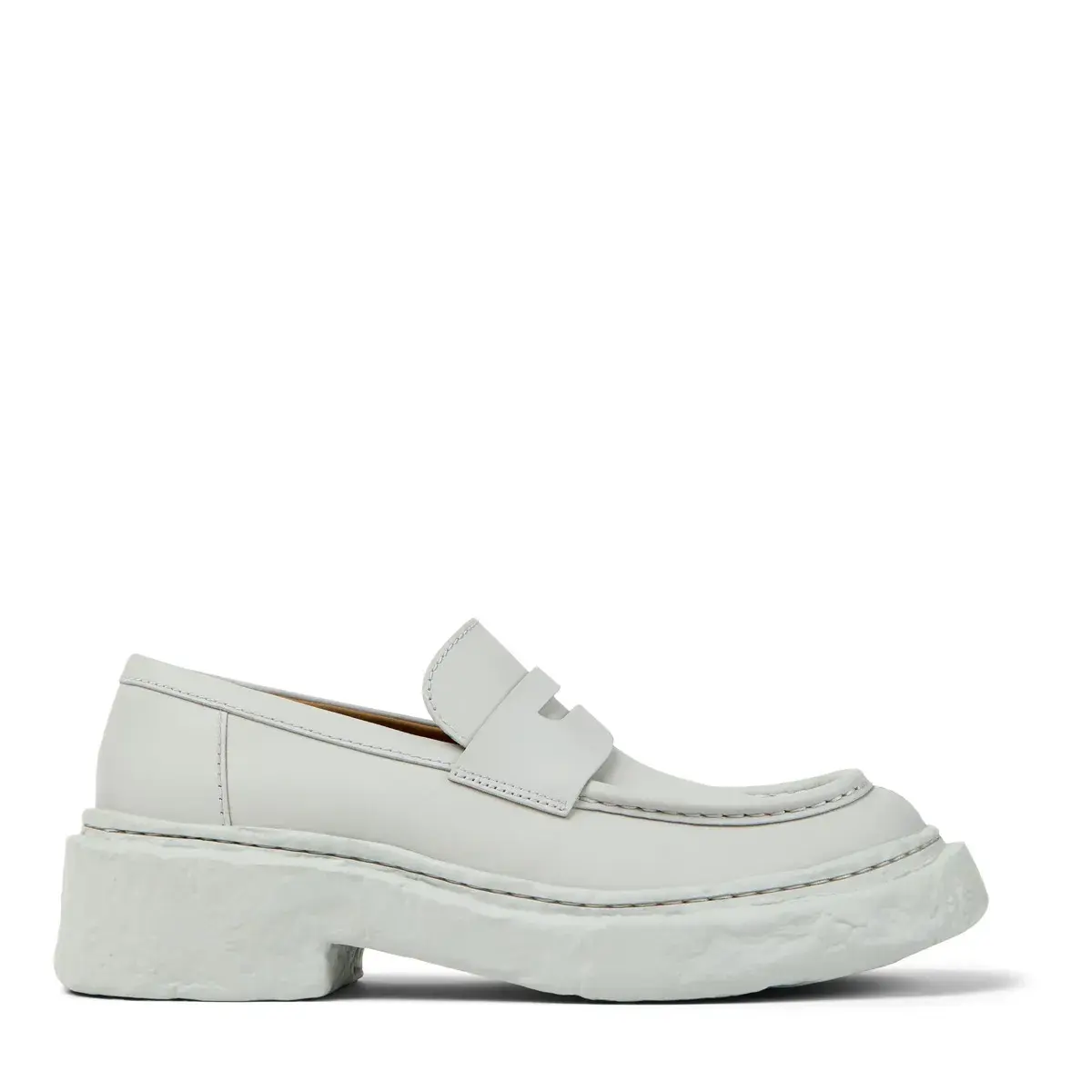 Leder Loafer mit klobiger Sohle
