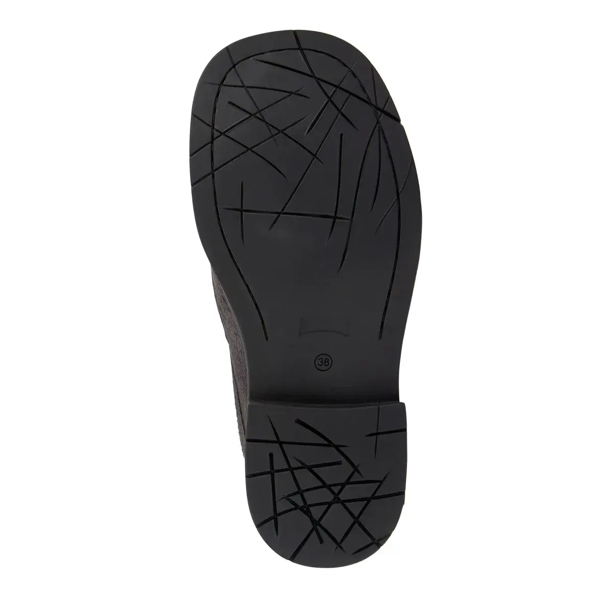Graue Leder-Mules Loafers