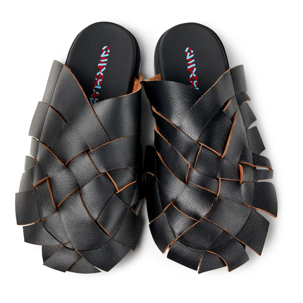 Brutus Mules aus gewebtem Leder