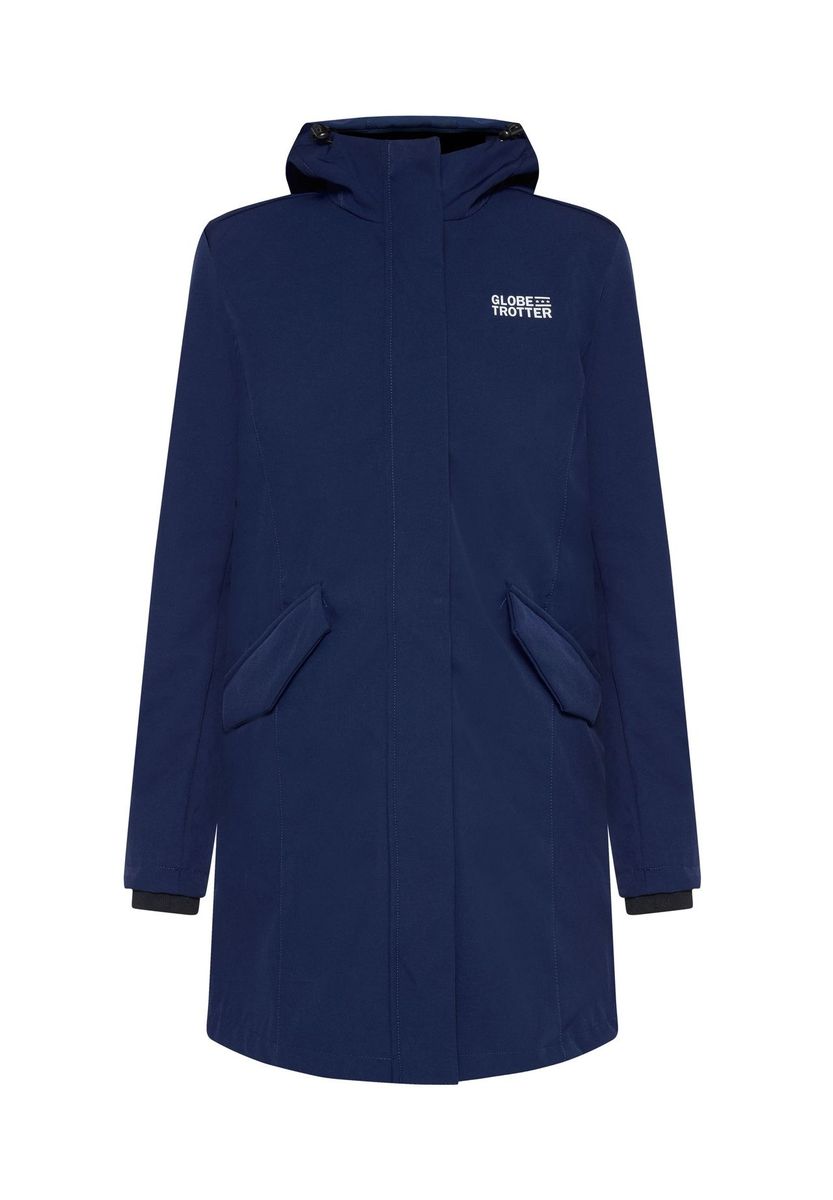 Navy Softshell Outdoor Jacke mit Kapuze
