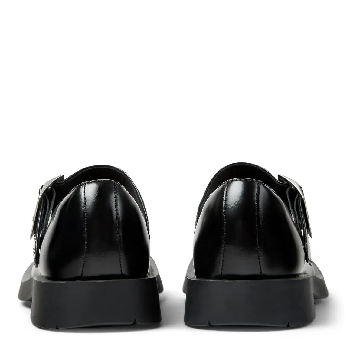Schwarze Mary Jane Ballerinas mit Schnalle