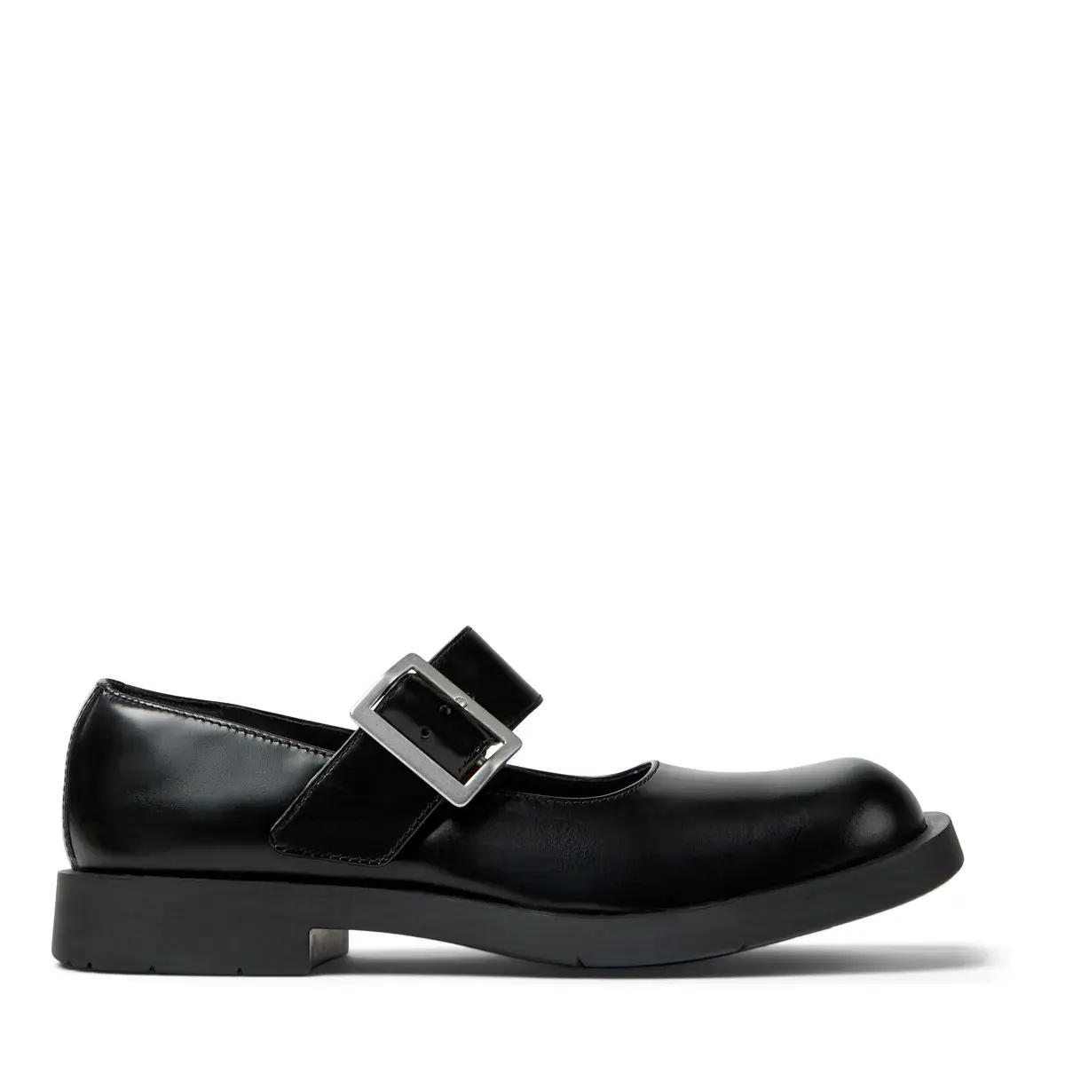 Schwarze Mary Jane Ballerinas mit Schnalle