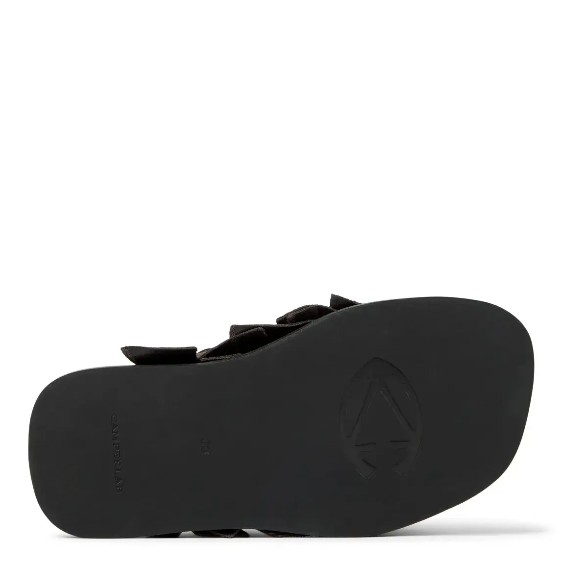 Gewebte flache Ledersandalen
