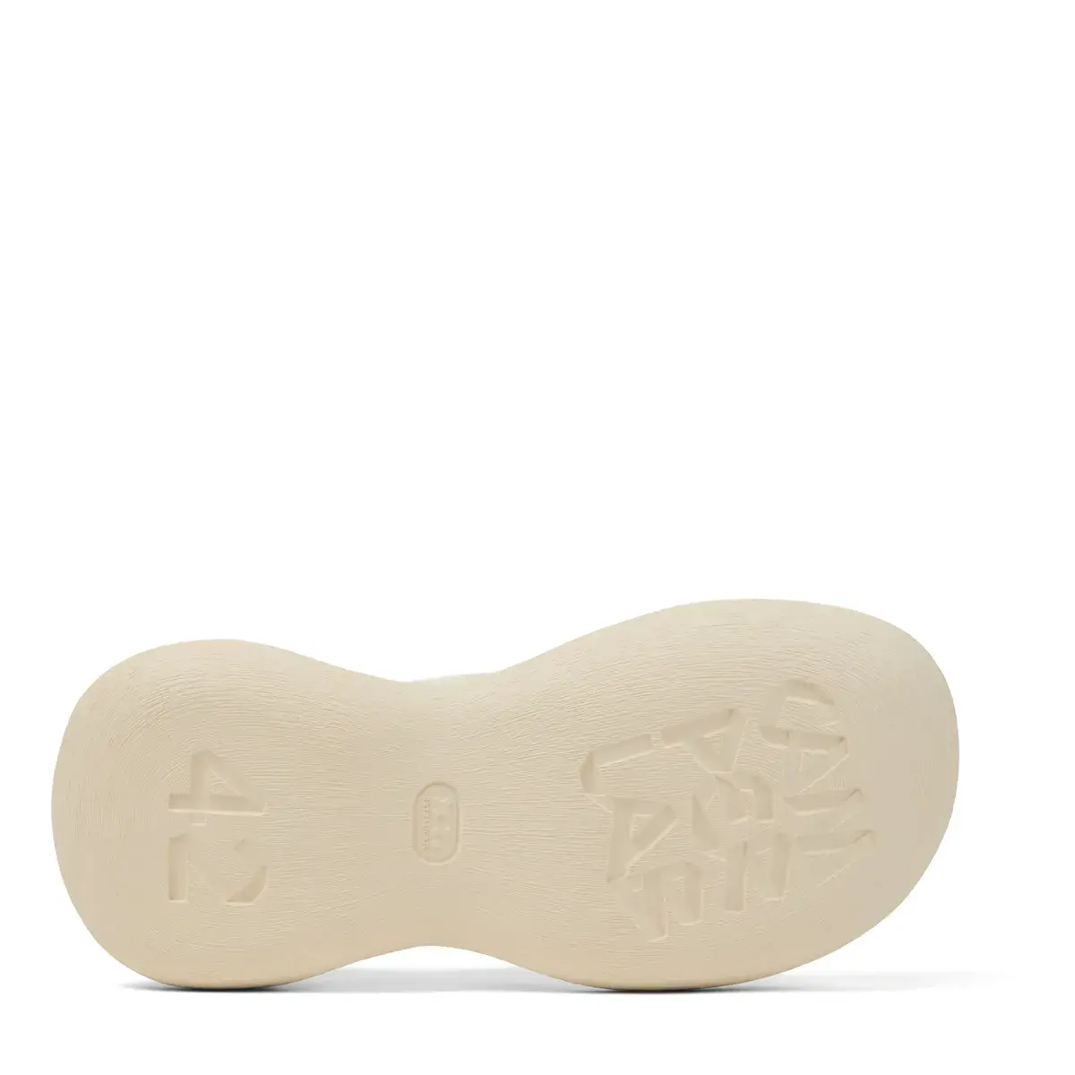 Beiger Canvas Sneaker mit dicker Sohle