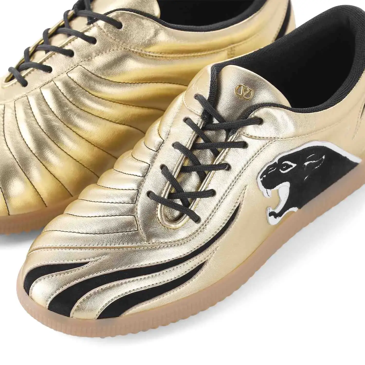 Laminierte Leder Low-Top Sneaker