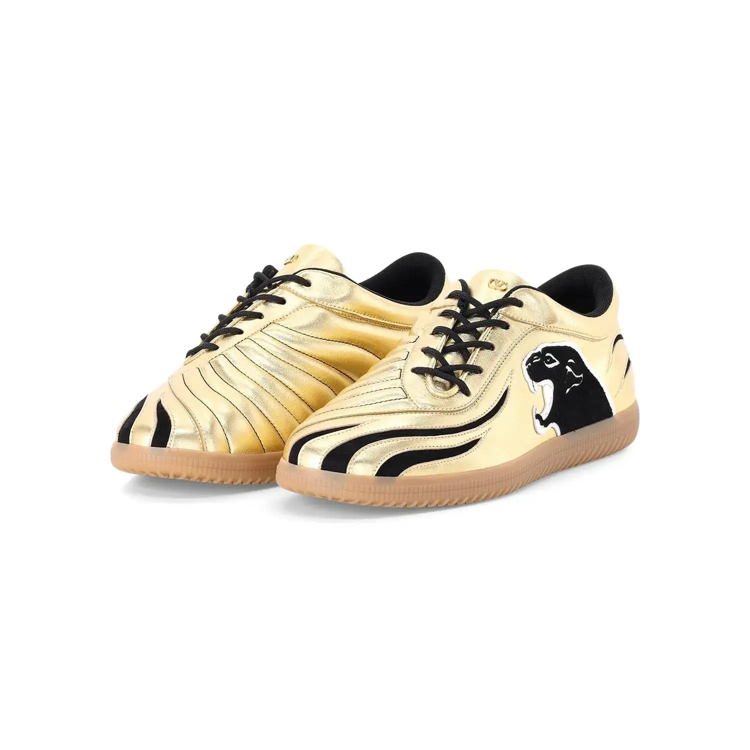 Laminierte Leder Low-Top Sneaker