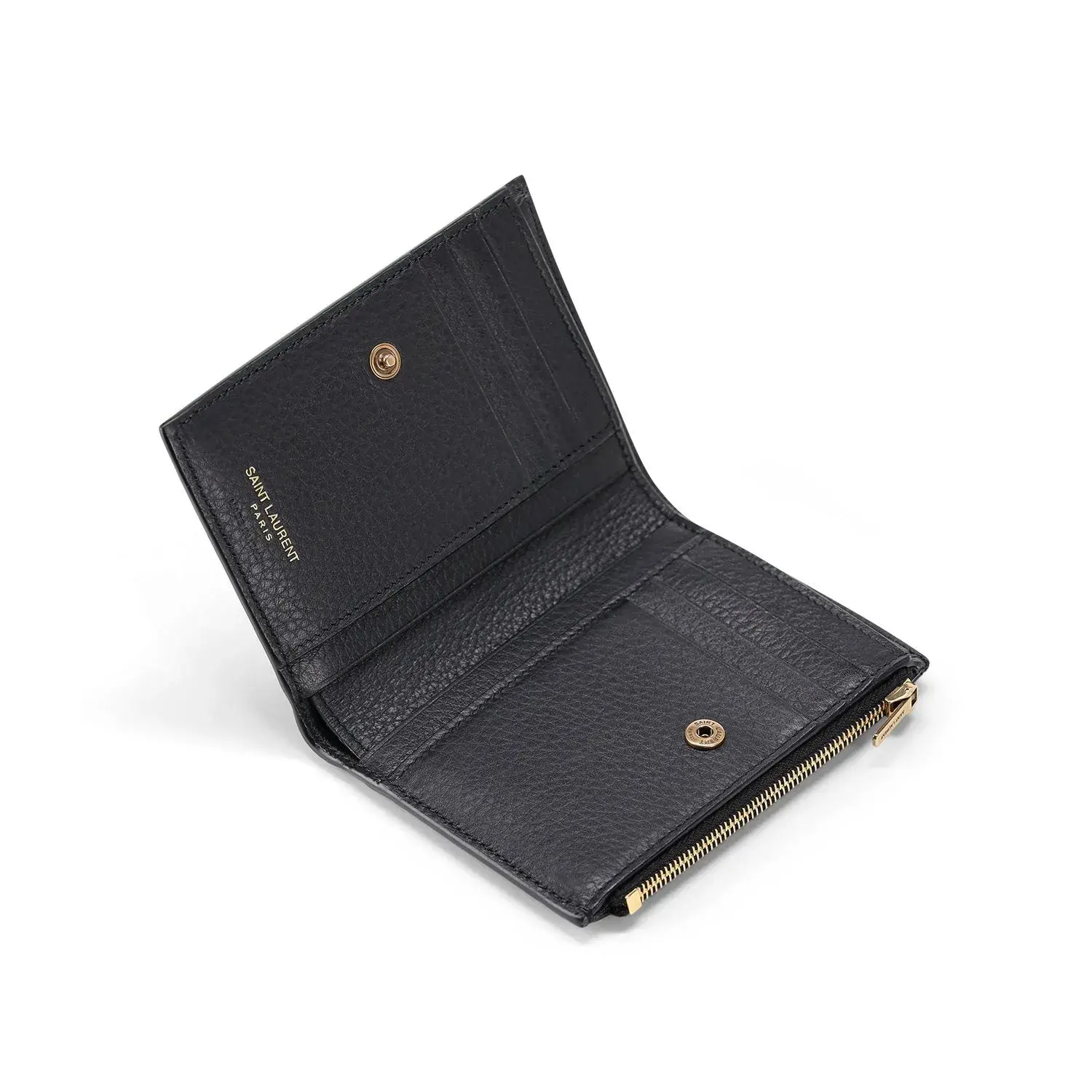 Kompaktes Bifold-Portemonnaie aus Leder