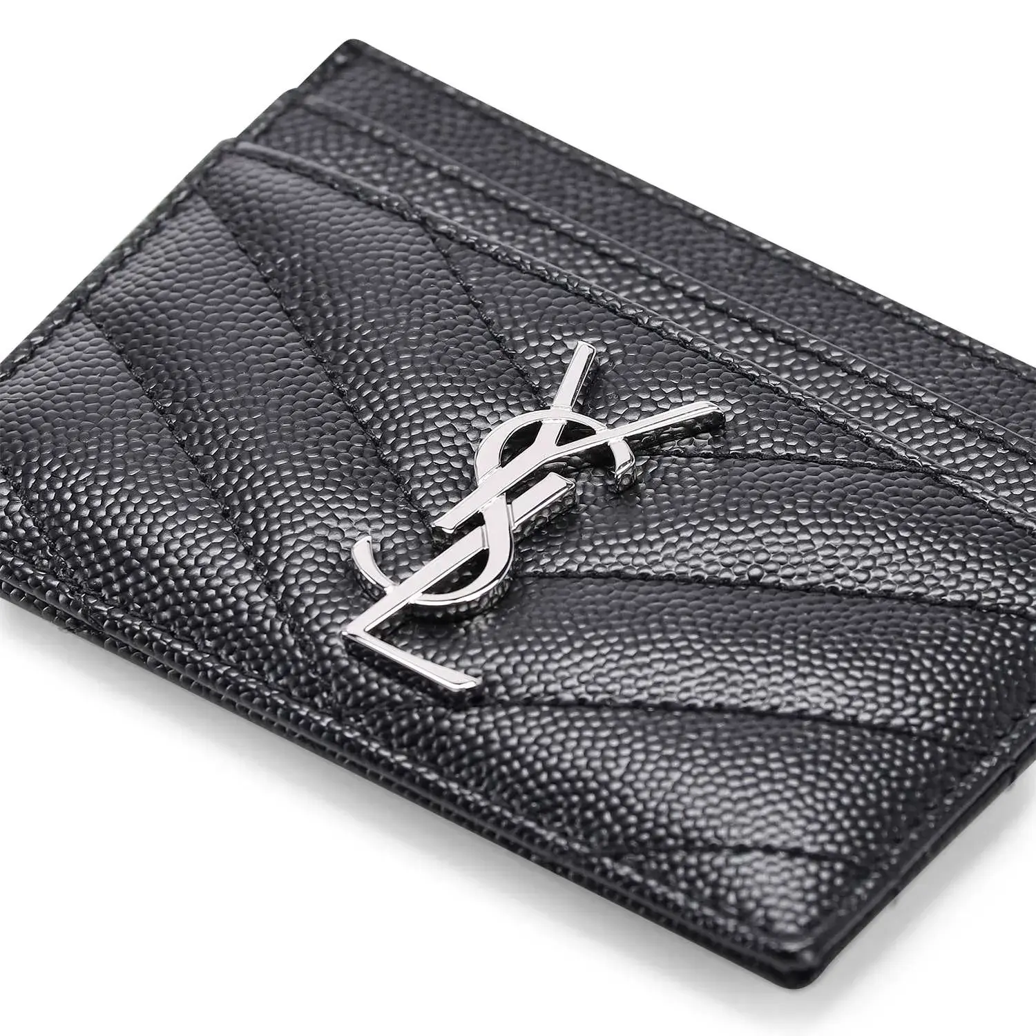Kartenhalter aus Chevron-Leder