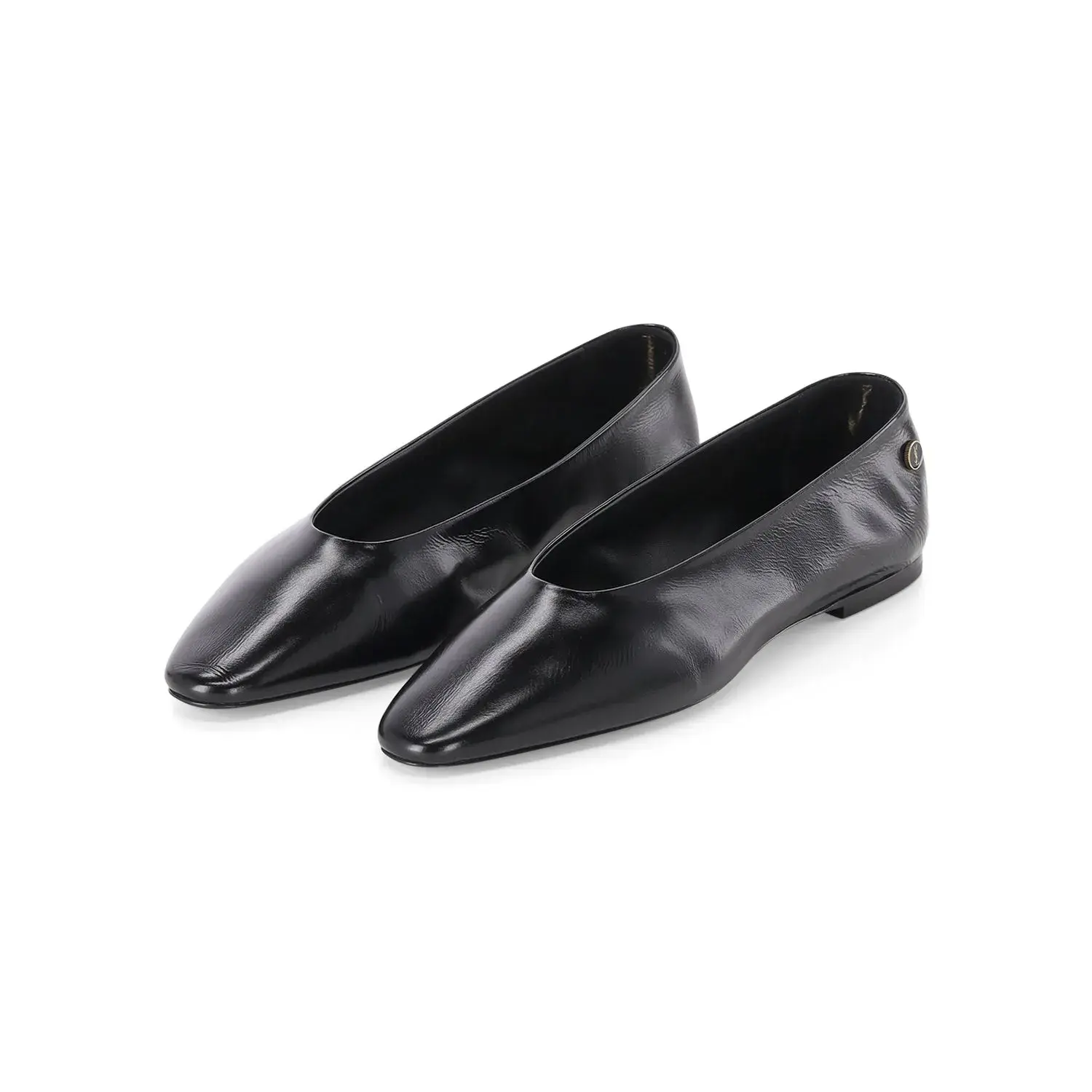 Elegante Ballerinas aus Leder mit spitzer Zehenpartie