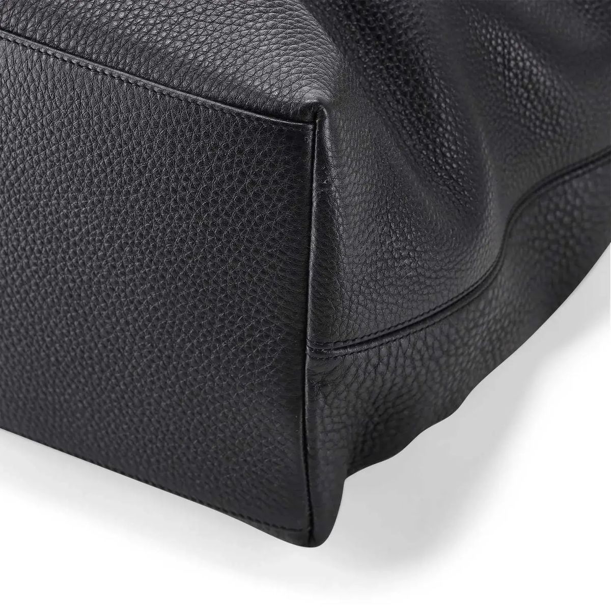 Schwarze Leder Weekender Reisetasche