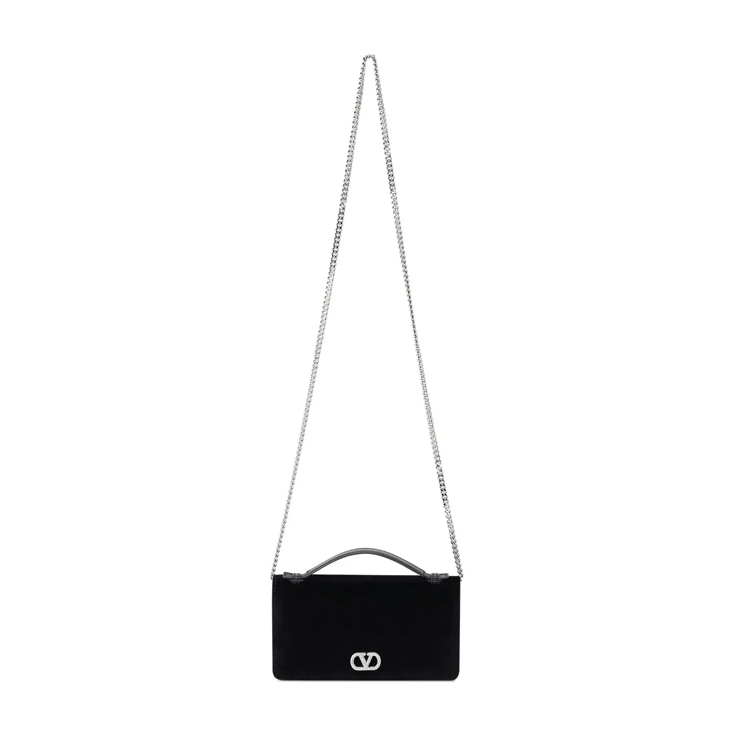Elegante Samt-Umhängetasche mit Kette