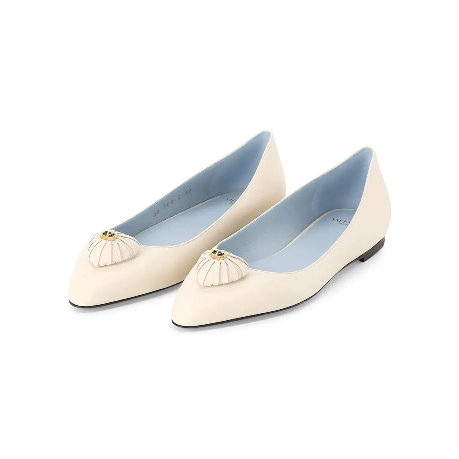 Elegante Ballerinas aus Leder mit spitzer Zehenpartie