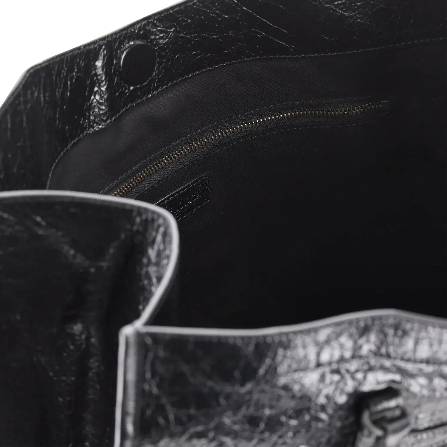 Schwarze Arena Leder Tote Bag