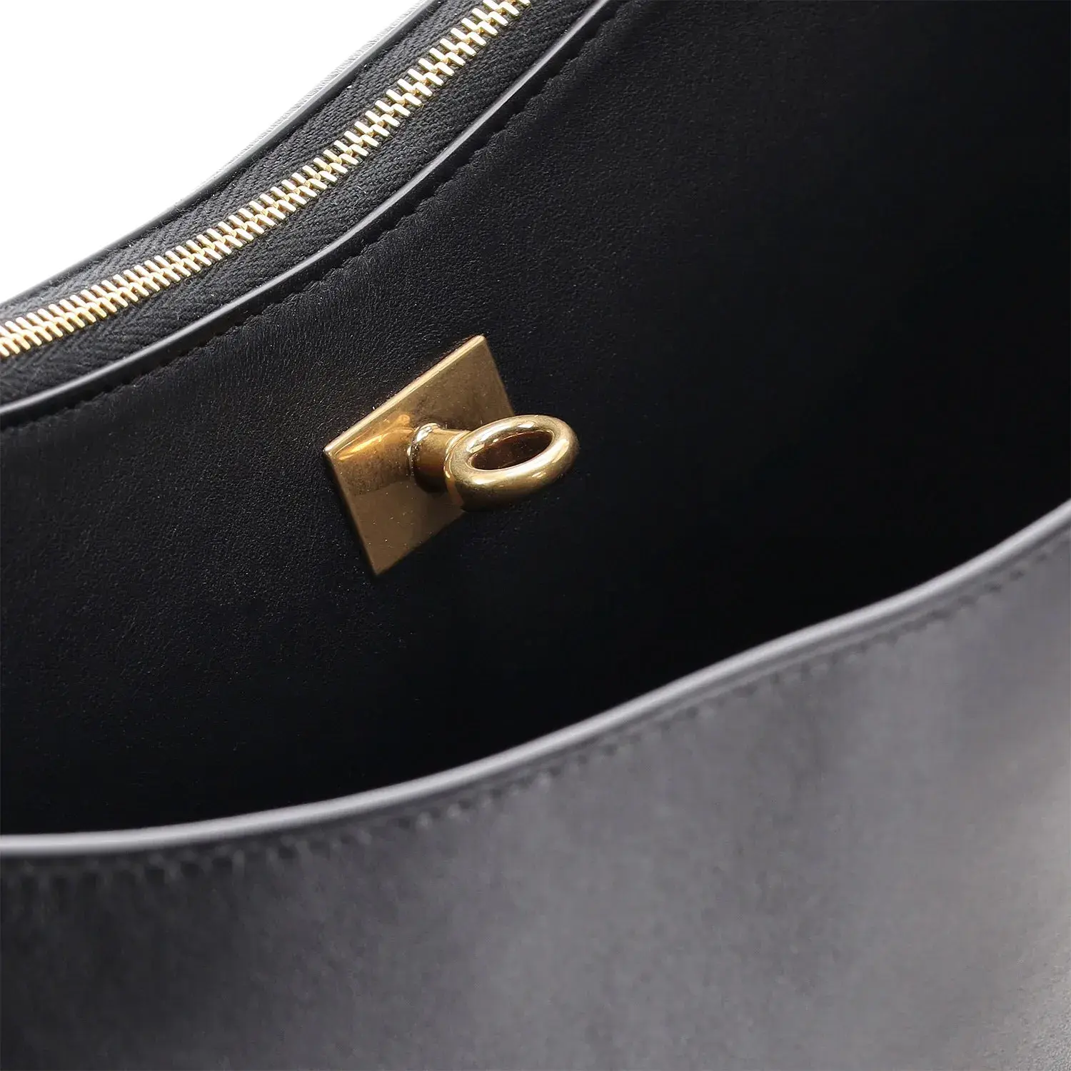 Schwarze Rodeo Schultertasche aus Leder