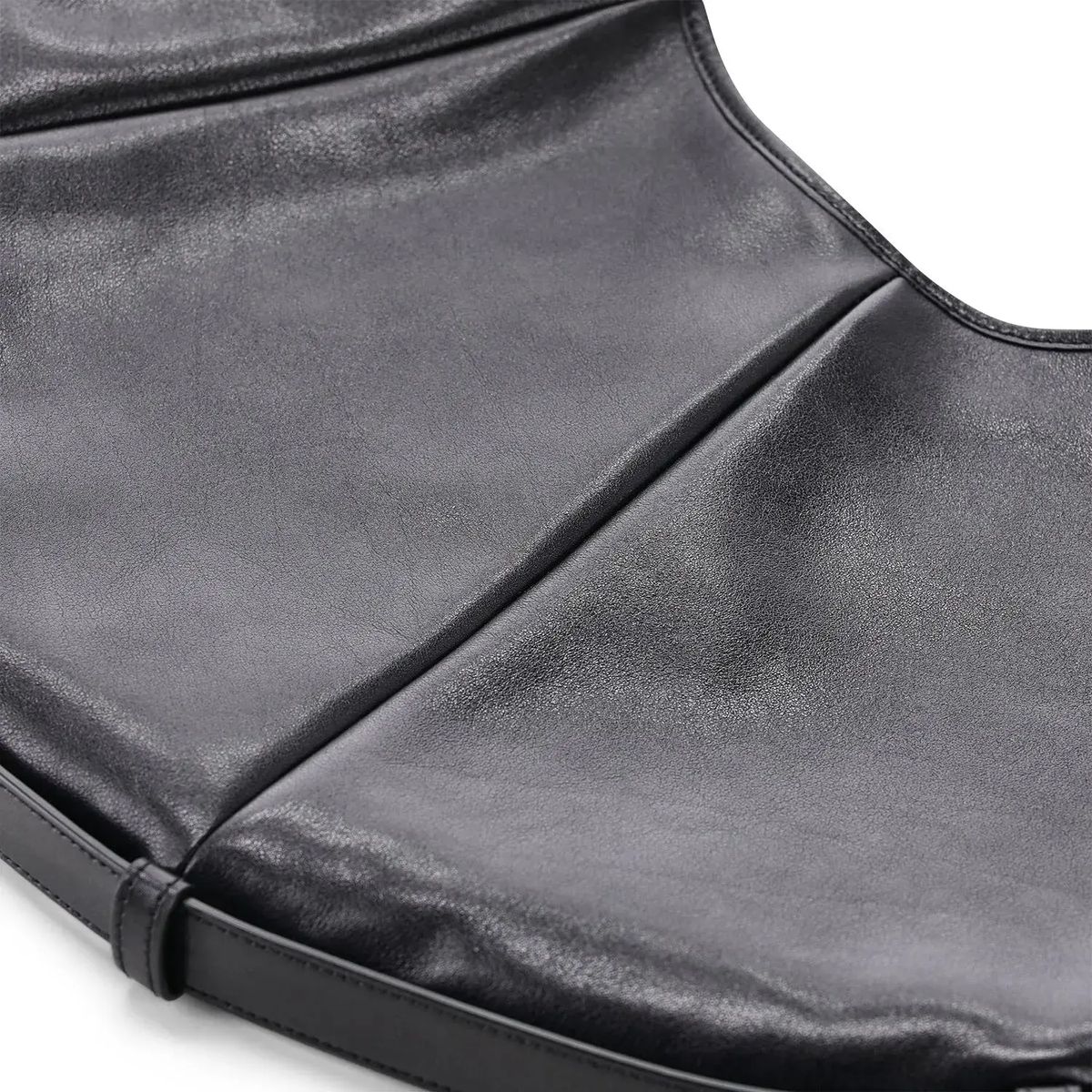 Schwarze Hobo-Tasche aus Leder