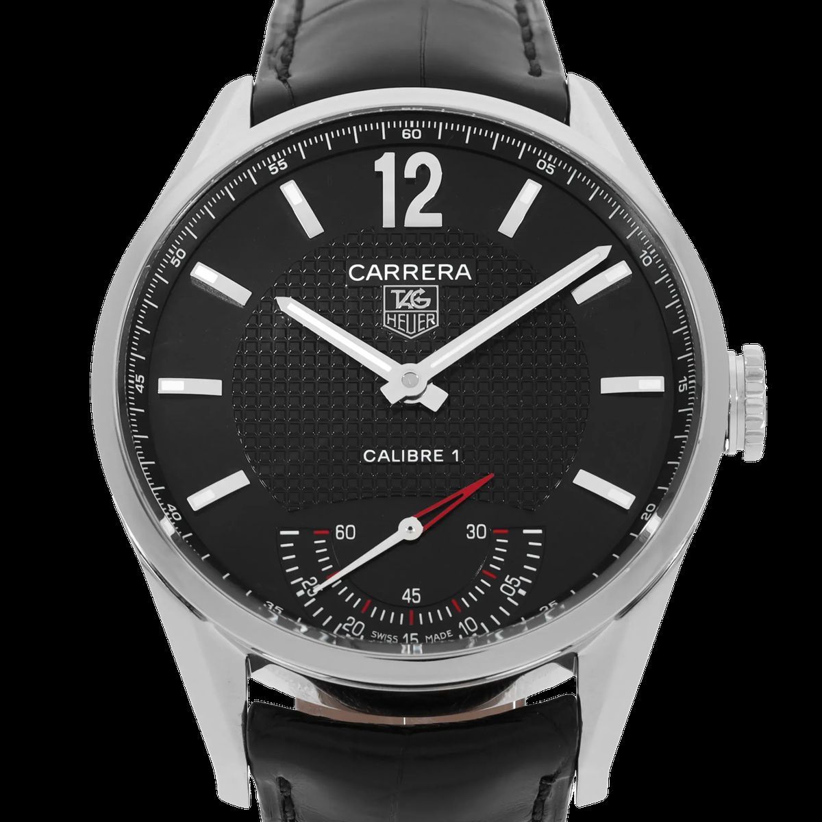 Schwarze Carrera Calibre 1 Uhr