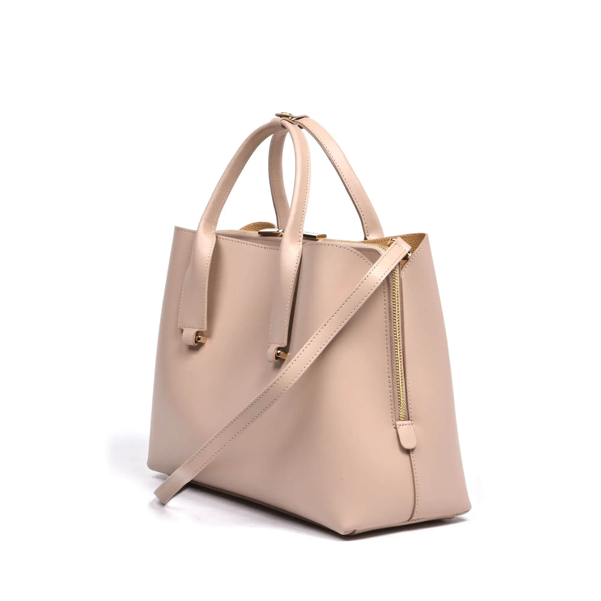 Elegante strukturierte Leder Tote Bag