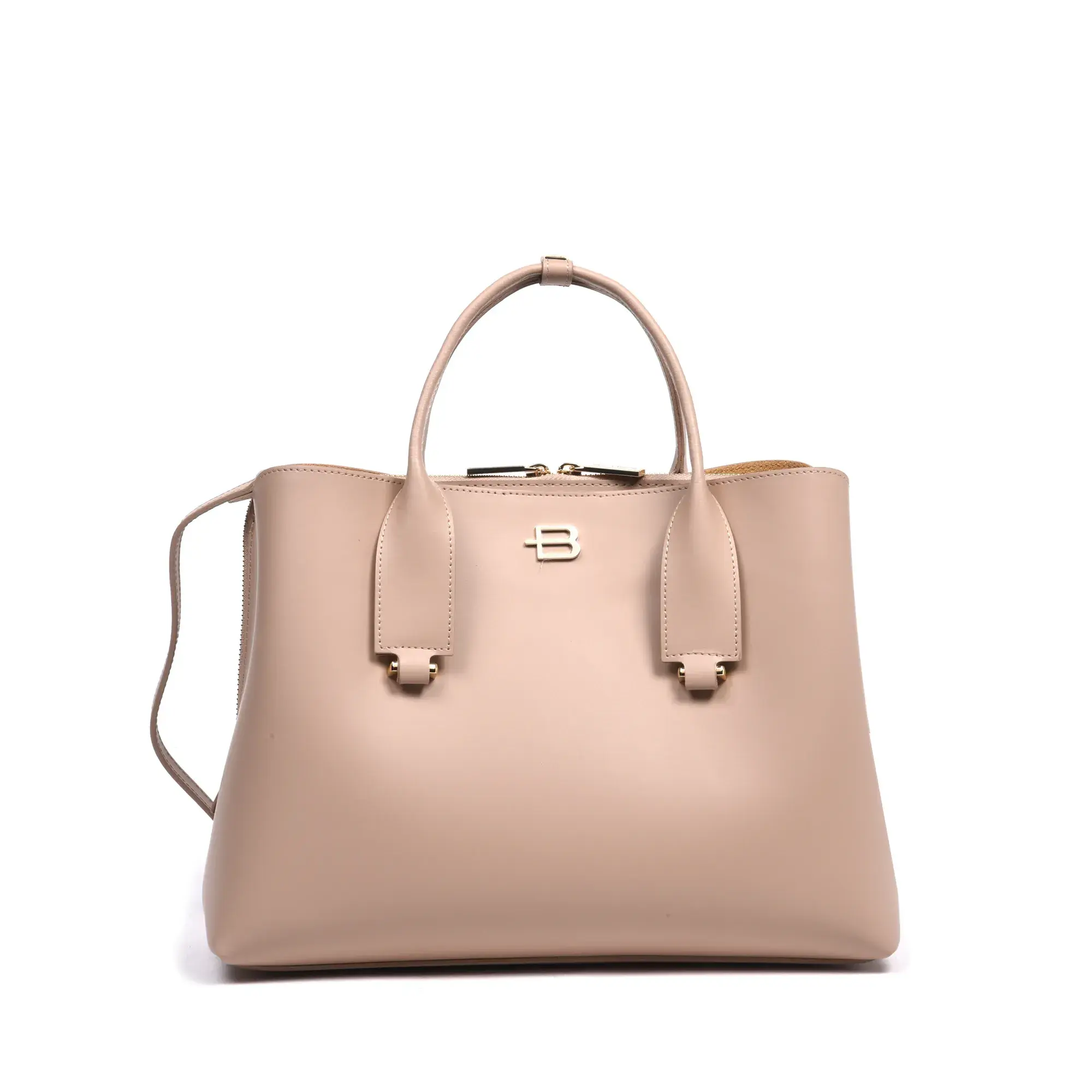 Elegante strukturierte Leder Tote Bag