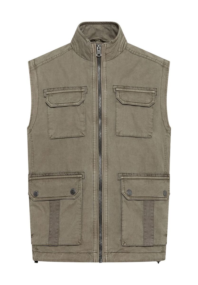 GLOBETROTTER Weste, Stehkragen, für Herren, grün, S