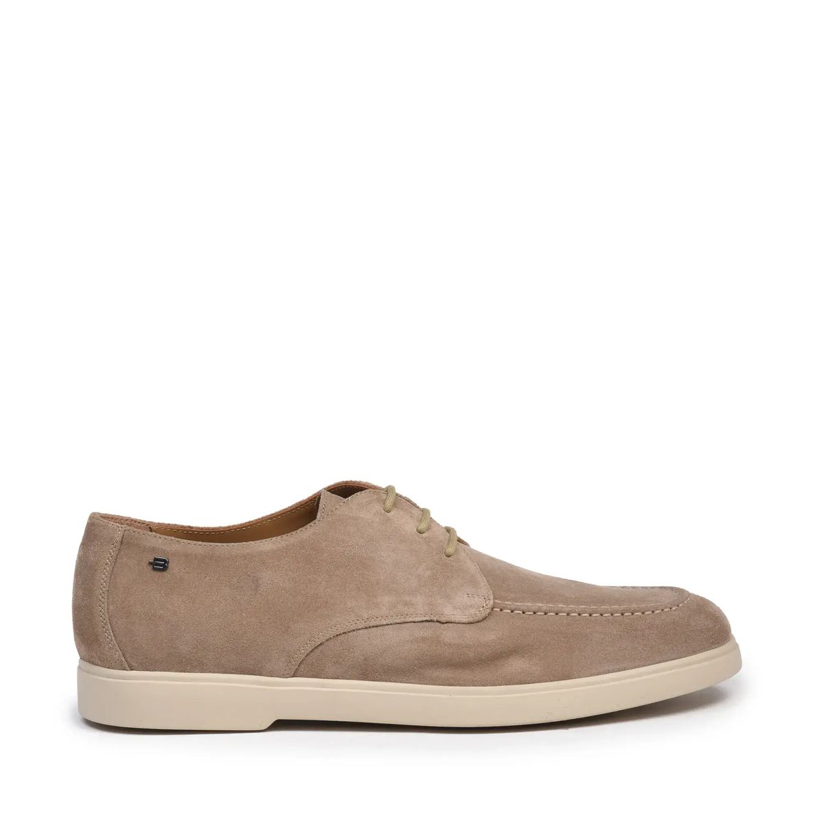 Beige Wildleder Derby Schuhe