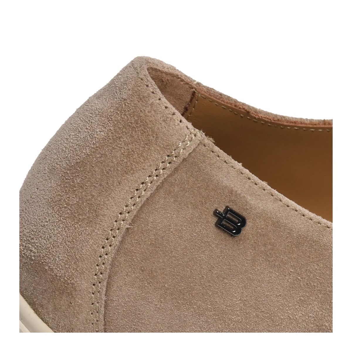 Beige Wildleder Derby Schuhe