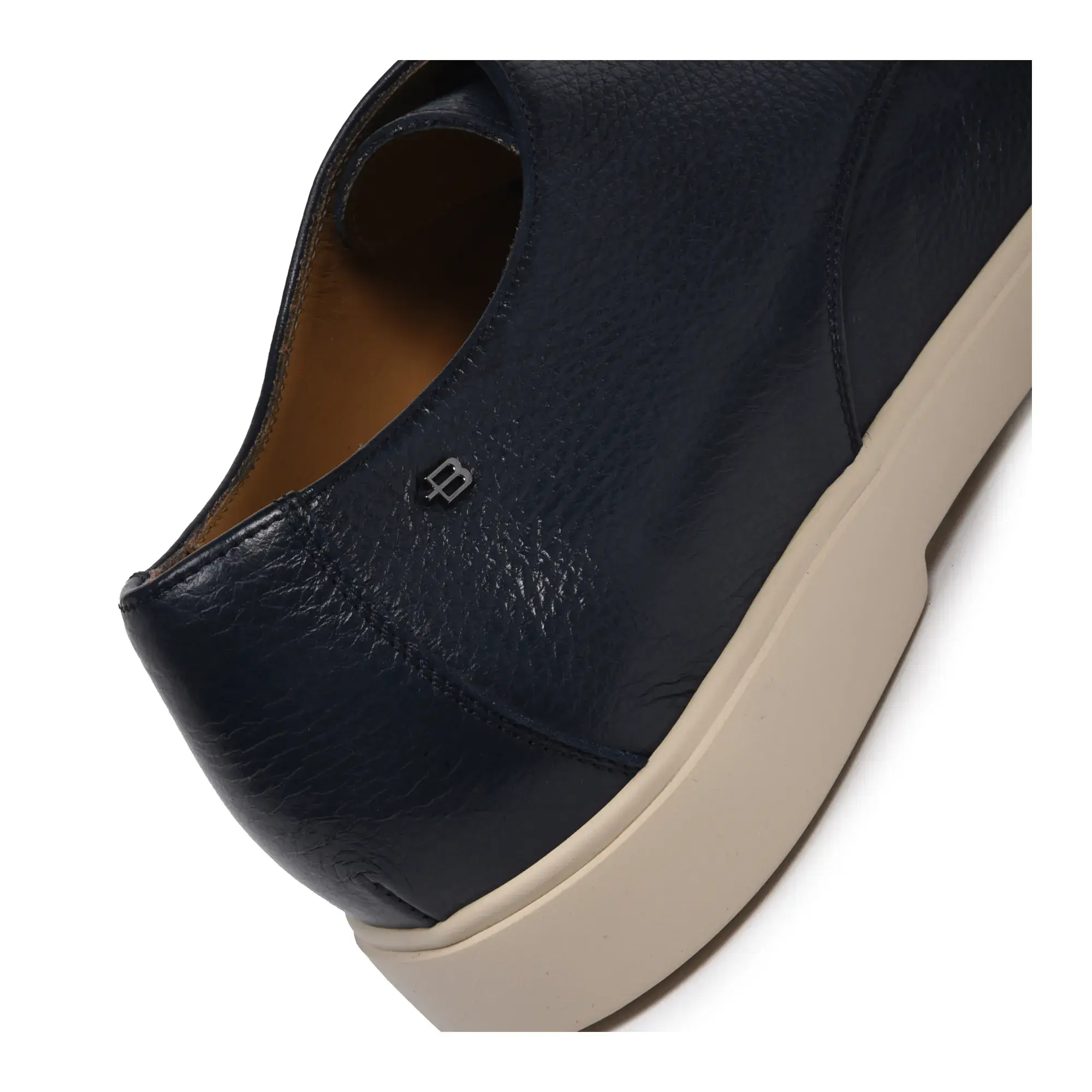 Blaue Derby-Schnürschuhe aus Leder