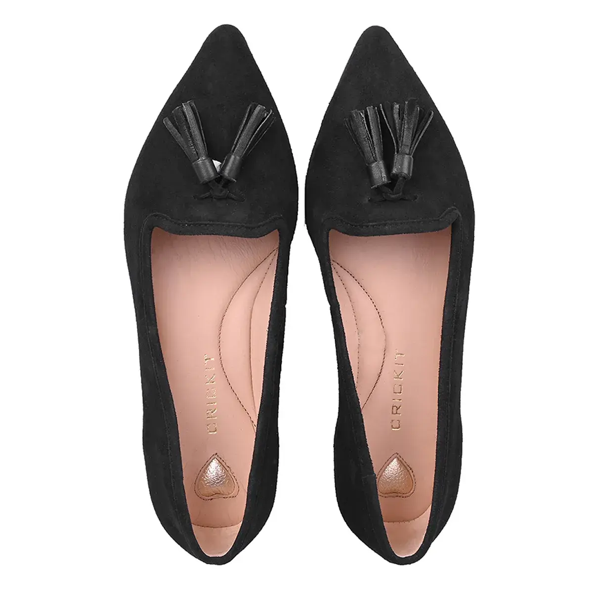 Klassische spitze Ballerinas mit Quasten