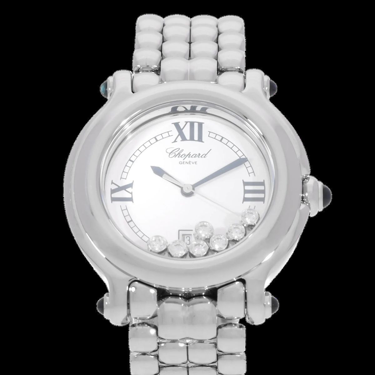 Happy Sport Diamant Edelstahl Uhr