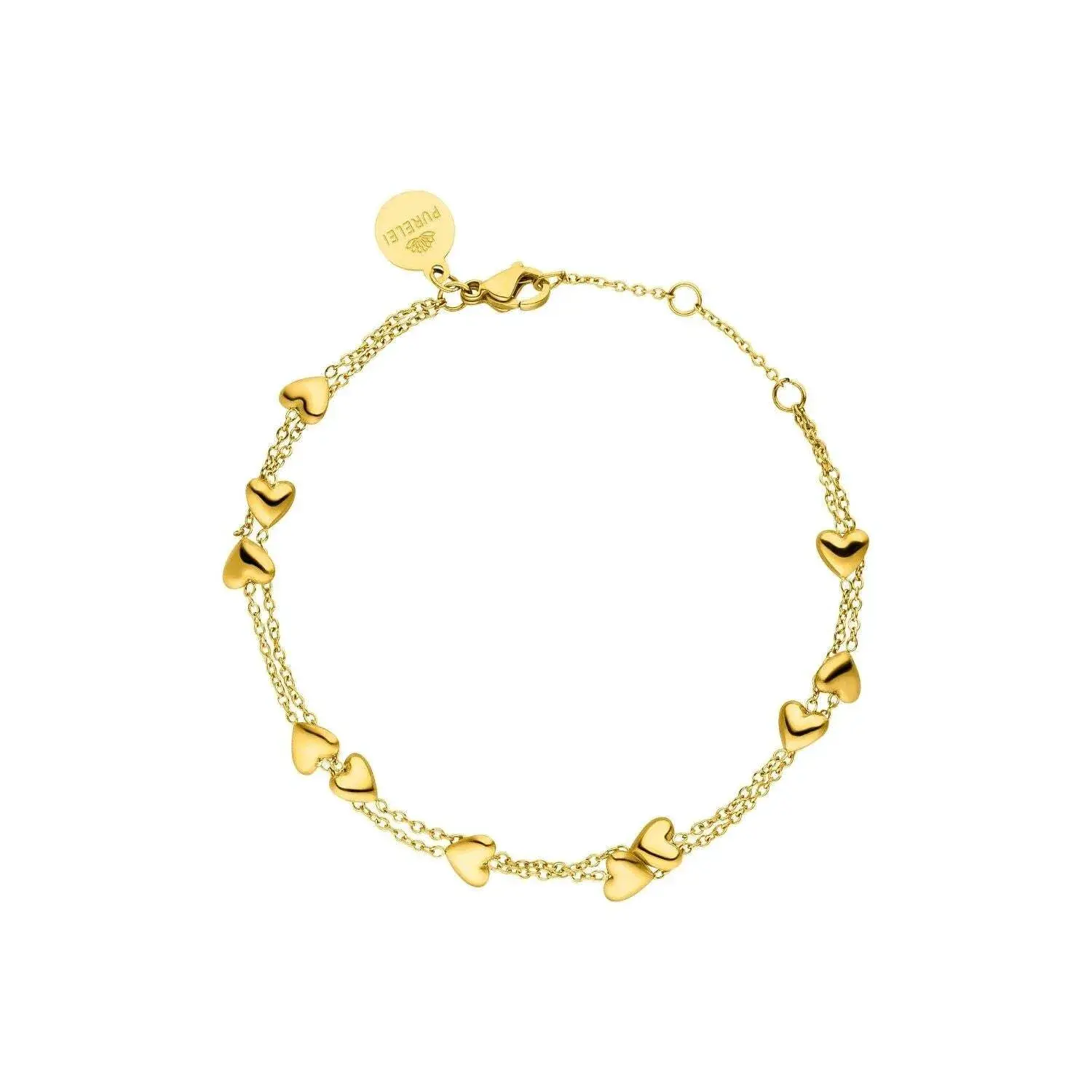Zartes Gold Herz Kette Armband
